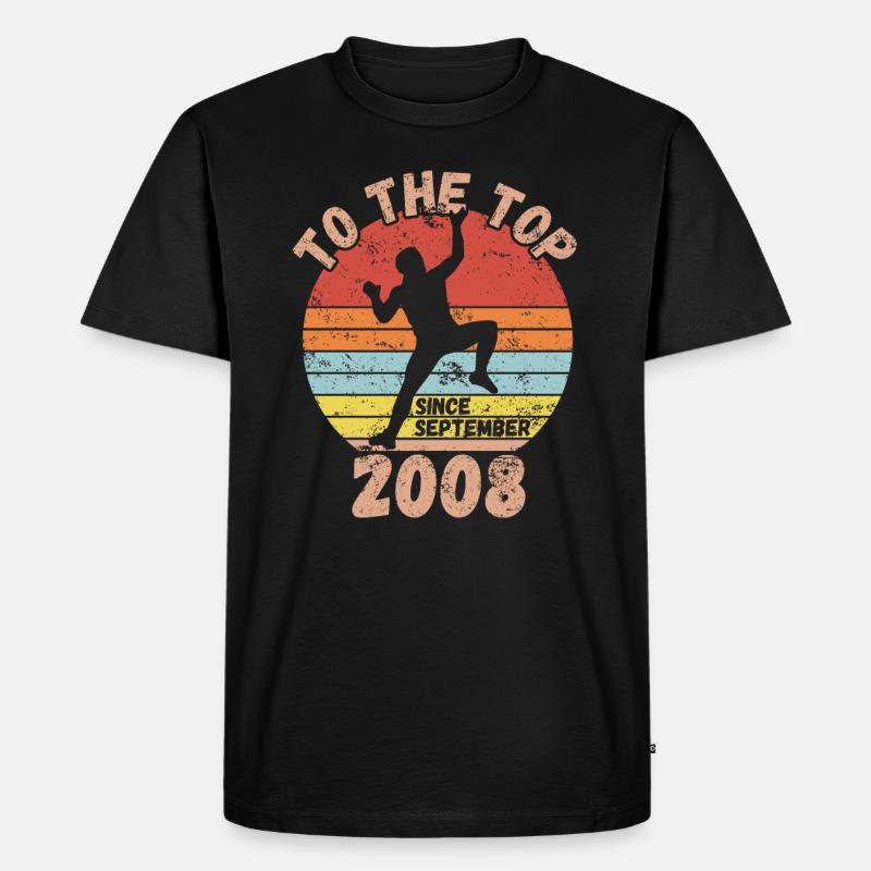 Klettern, Bouldern, Kletterer, Eisklettern, Boulde - Männer Premium Bio T-Shirt - Schwarz