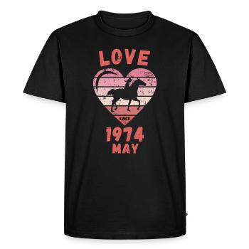 Riding, Riderwoman, Horse, Horse, Birthday, Horses - Men's Premium Organic T-Shirt - black - Front - Nico (187cm)