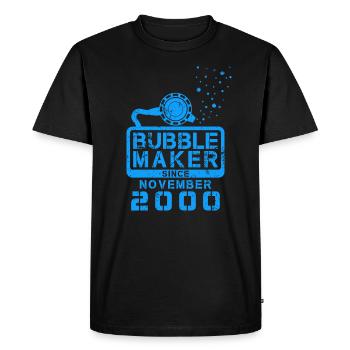Plongeur Birthday Bubblemaker depuis novembre 2000 - T-shirt Premium bio Homme - noir - Devant - Nico (187cm)