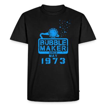 Plongeur Birthday Bubblemaker depuis mai 1973 - T-shirt Premium bio Homme - noir - Devant - Nico (187cm)