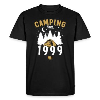 Anniversaire: Camping depuis mai 1999 Camping - T-shirt Premium bio Homme - noir - Devant - Nico (187cm)