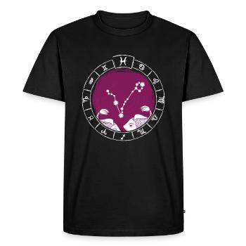 Signe du zodiaque Poissons - Signe du zodiaque - Période natale - T-shirt Premium bio Homme - noir - Devant - Nico (187cm)