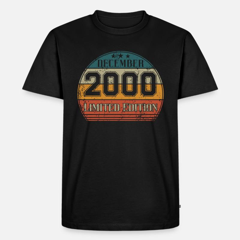 Anniversaire - Edition Limitée Décembre 2000 - T-shirt Premium bio Homme - noir