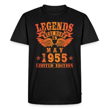 Les légendes sont nées en mai 1955 Anniversaire - T-shirt Premium bio Homme - noir - Devant - Nico (187cm)