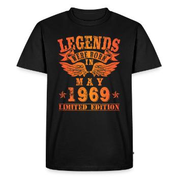 Legends sont nés en Mai 1969 Anniversaire - T-shirt Premium bio Homme - noir - Devant - Nico (187cm)