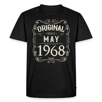 Vintage - Original depuis l'anniversaire de mai 1968 - T-shirt Premium bio Homme - noir - Devant - Nico (187cm)