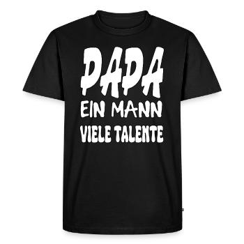 Dad, one man, many talents... - Men's Premium Organic T-Shirt - black - Front - Nico (187cm)