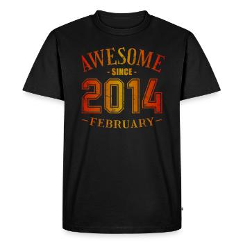 February 2014 - Birthday in February Awesome - Men's Premium Organic T-Shirt - black - Front - Nico (187cm)