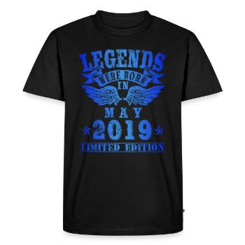Les légendes sont nées en mai 2019 Anniversaire - T-shirt Premium bio Homme - noir - Devant - Nico (187cm)