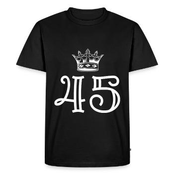 45 Number crown - Men's Premium Organic T-Shirt - black - Front - Nico (187cm)