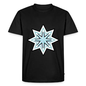 Snowflake Icon Winter - Men's Premium Organic T-Shirt - black - Front - Nico (187cm)