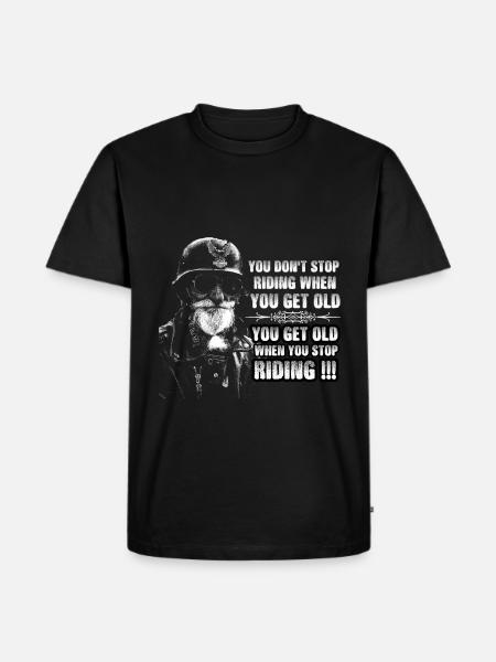 Motorrad Mann Geschenkidee - Männer Premium Bio T-Shirt - Schwarz