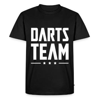 Darts Team - Men's Premium Organic T-Shirt - black - Front - Nico (187cm)