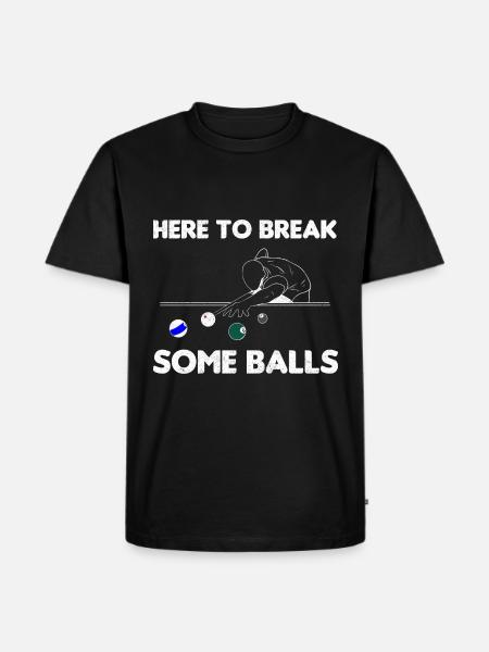 Poolspieler Billardspieler - Männer Premium Bio T-Shirt - Schwarz