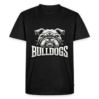 Bulldogs Mascot Back To School Team Spirit - Men's Premium Organic T-Shirt - black - Front - Nico (187cm)