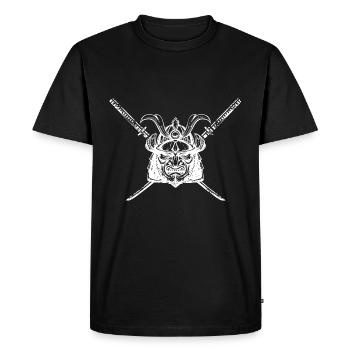 Logo samouraï - T-shirt Premium bio Homme - noir - Devant - Nico (187cm)