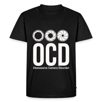 ocd photographer funny - Men's Premium Organic T-Shirt - black - Front - Nico (187cm)