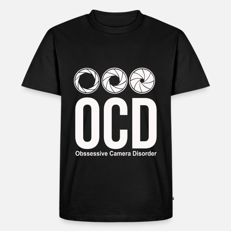 ocd photographer funny - Männer Premium Bio T-Shirt - Schwarz