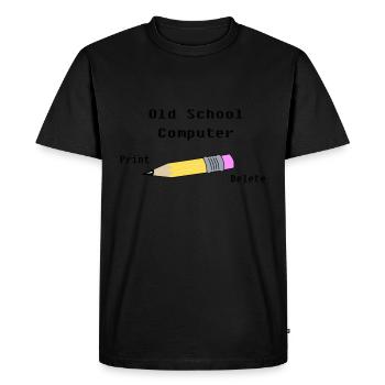 Old School Computer - T-shirt Premium bio Homme - noir - Devant - Nico (187cm)