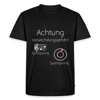 Quintsprung Quantsprung - Männer Premium Bio T-Shirt - Schwarz - Vorne - Nico (187cm)