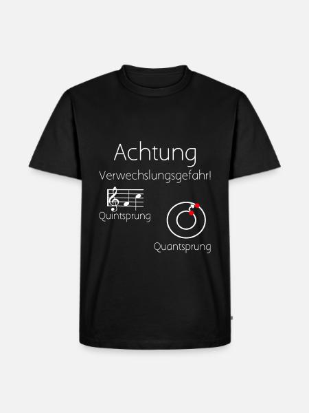 Quintsprung Quantsprung - Männer Premium Bio T-Shirt - Schwarz