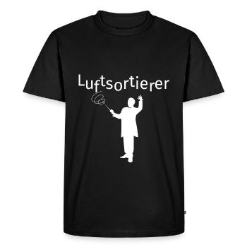 Luftsortierer - Männer Premium Bio T-Shirt - Schwarz - Vorne - Nico (187cm)