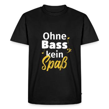 Ohne Bass kein Spass - Männer Premium Bio T-Shirt - Schwarz - Vorne - Nico (187cm)