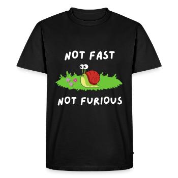 Not fast not angry - Men's Premium Organic T-Shirt - black - Front - Nico (187cm)