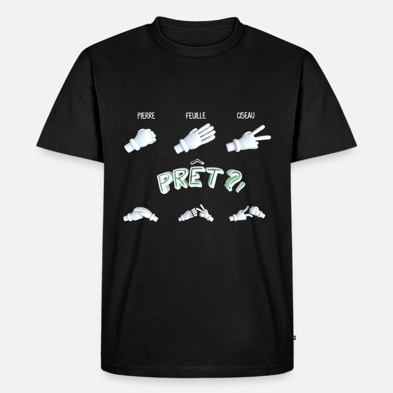 Pierre, Feuille, Ciseau - T-shirt Premium bio Homme - noir