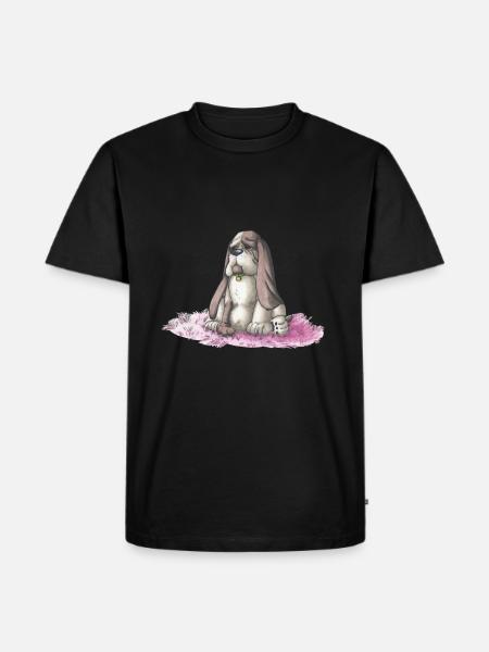 Basset - Männer Premium Bio T-Shirt - Schwarz