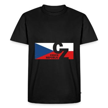 Drapeau République tchèque drapeau cadeau tchèque - T-shirt Premium bio Homme - noir - Devant - Nico (187cm)