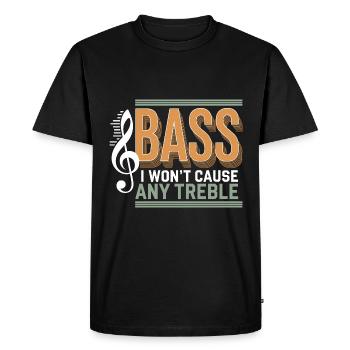 Basse Je ne causerai aucun joueur de basse aigu - T-shirt Premium bio Homme - noir - Devant - Nico (187cm)