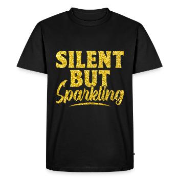 Dictons silencieux mais pétillants pour les introvertis - T-shirt Premium bio Homme - noir - Devant - Nico (187cm)