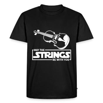Que les cordes soient avec vous violoniste - T-shirt Premium bio Homme - noir - Devant - Nico (187cm)