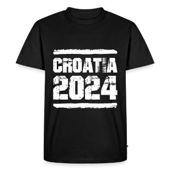 Croatia 2024 Team - Men's Premium Organic T-Shirt - black - Front - Nico (187cm)