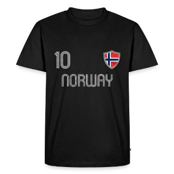 Norway Football Team - Men's Premium Organic T-Shirt - black - Front - Nico (187cm)