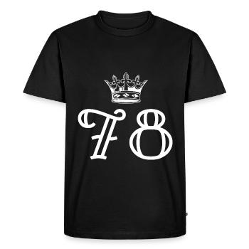 78 Couronne numérique - T-shirt Premium bio Homme - noir - Devant - Nico (187cm)
