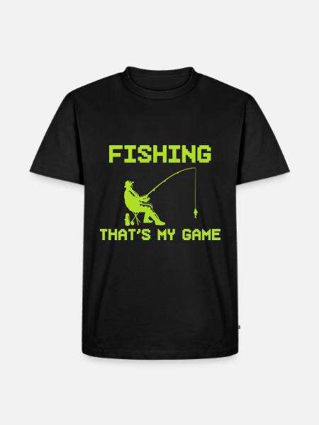 Angelliebhaber Fischereiforscher - Männer Premium Bio T-Shirt - Schwarz