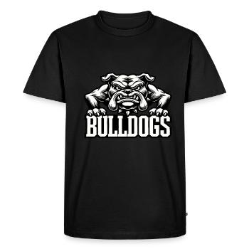 Bulldogs Mascot Back To School Team Spirit - Men's Premium Organic T-Shirt - black - Front - Nico (187cm)