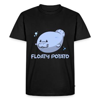 Floaty Potato Manatee Marine Marine Biologist - Men's Premium Organic T-Shirt - black - Front - Nico (187cm)