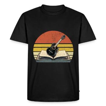 Professeur de musique rétro Classe Musicien Enseignement - T-shirt Premium bio Homme - noir - Devant - Nico (187cm)