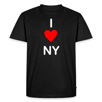 J'AIME NEW YORK - T-shirt Premium bio Homme - noir - Devant - Nico (187cm)