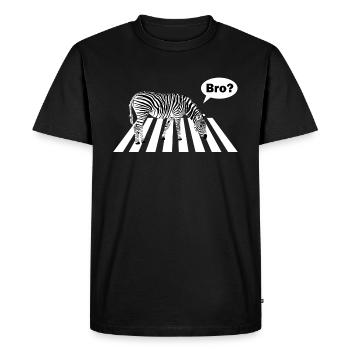 Frère Zebra Crosswalk - T-shirt Premium bio Homme - noir - Devant - Nico (187cm)