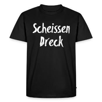 Saleté de merde - T-shirt Premium bio Homme - noir - Devant - Nico (187cm)
