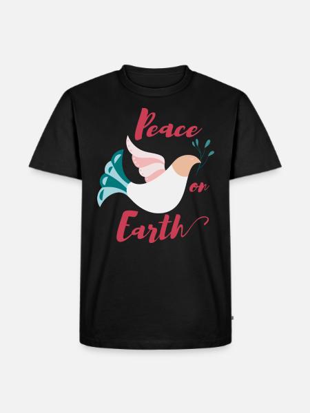 Christmas dove saying - Men's Premium Organic T-Shirt - black
