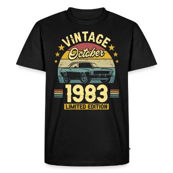 Celebrate Feast October 1983 40 years anniversary - Men's Premium Organic T-Shirt - black - Front - Nico (187cm)