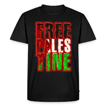 Palestine libre - T-shirt Premium bio Homme - noir - Devant - Nico (187cm)
