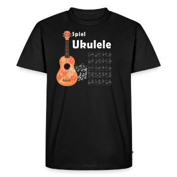 Ukulele chords - Men's Premium Organic T-Shirt - black - Front - Nico (187cm)
