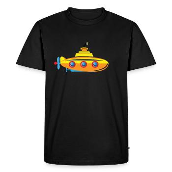 Yellow children's submarine toy - Men's Premium Organic T-Shirt - black - Front - Nico (187cm)