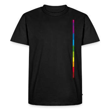 arc en ciel - T-shirt Premium bio Homme - noir - Devant - Nico (187cm)